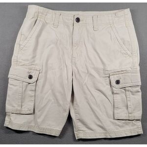 Urban Pipeline Shorts Men's 32 White Cargo Hits At Knee Outdoor Hiking Nature